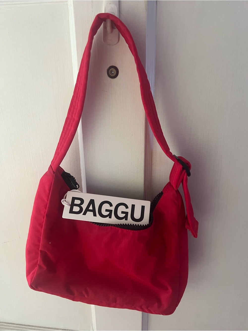 BAGGU Mini Nylon Shoulder Bag - Red